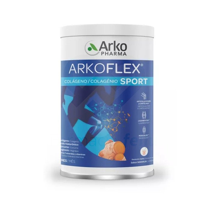 Arkoflex® Colágeno Sport está compuesto por una asociación única e innovadora de ingredientes para ayudar a la movilidad y a la nutrición de huesos, articulaciones, cartílagos y músculos.