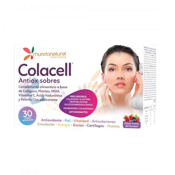 Colacell Antiox complemento alimenticio alto en colágeno para la salud osea, articular y mejora el aspecto de la piel.
