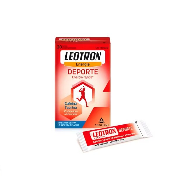 Leotron deporte complemento vitamínico para el aporte de energía en el día a día gracias a la cafeína y taurina.