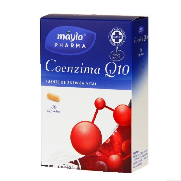 Mayla Pharma Coenzima Q10 Reduce el colesterol y el estres oxidativo por radicales libres.