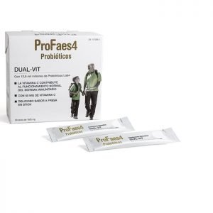 Profaes4 Dual Vit 30 Sobres El reequilibrio tanto del número como de la proporción de las diferentes especies bacterianas del tracto gastrointestinal (probióticos) y el aporte de fibra prebiótica, puede contribuir a normalizar la microbiota y sus funciones