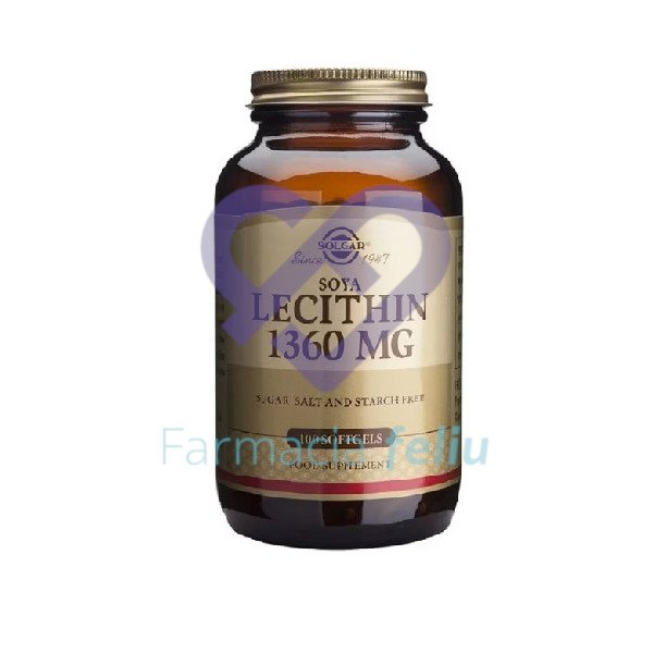 Solgar Lecitina de Soja 1360 mg 100 cápsulas vegetales