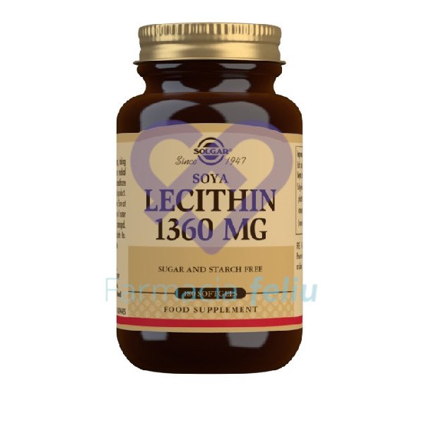 Solgar Lecitina de Soja 1360 mg 180 cápsulas vegetales