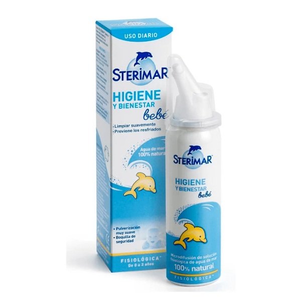 Sterimar Bebé ayuda a despejar las vías respiratorias del bebé facilitando su respiración.