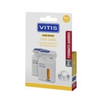 Vitis Duplo Seda Dental con Cera protege la zona interdental y elimina los restos de placa acumulados previniendo la formación de sarro y enfermedades periodontales.