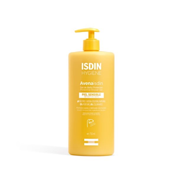 Gel de Avena Isdin para el baño diario de la piel sensible y deshidratada por sus propiedades calmantes en varicela, emolientes, suavizantes anti picores