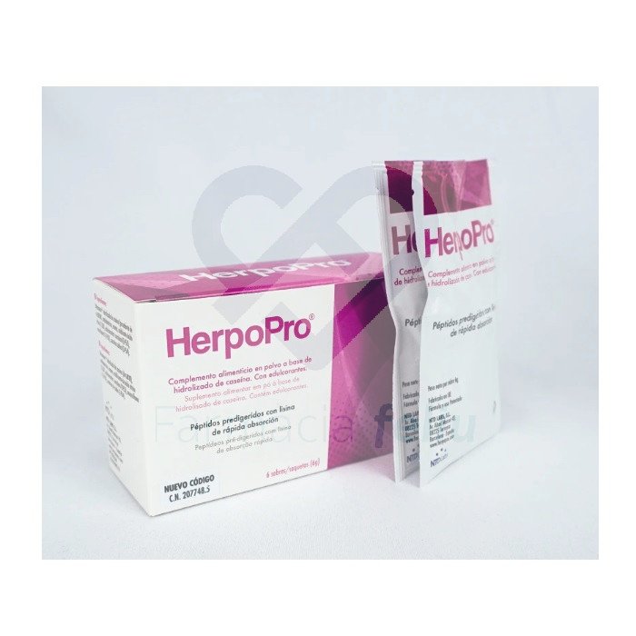 HerpoPro es la primera solución ingerida a base de aminoácidos de alta biodisponibilidad para tratar el herpes. Tiene un mecanismo de acción sinérgico que comprende tanto una acción antivírica como inmunomoduladora.