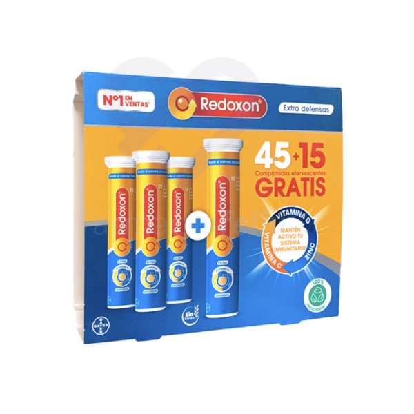 Promoción Redoxon Extra Defensas, 45 Comprimidos + 15 Gratis