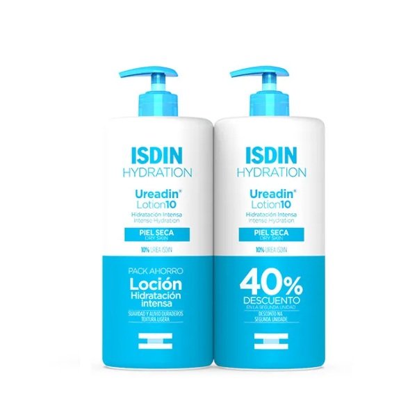 Ureadin 10 Loción corporal en fornato ahorro para la hidratación intensiva de las pieles secas a muy secas, aliviando la sensación de tirantez.