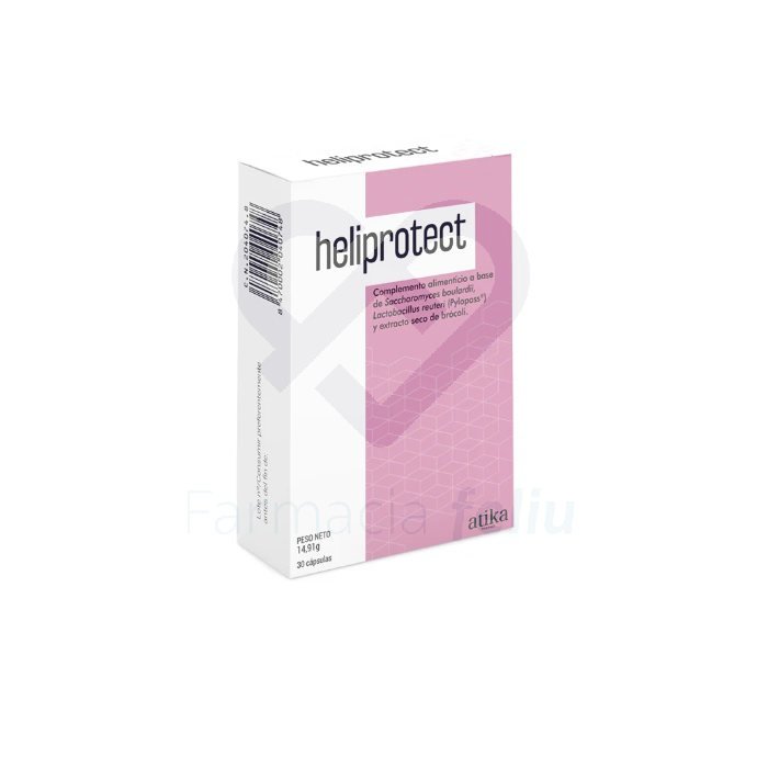 Heliprotect previene la infección por Helicobacter Pylori ayudando a evitar la úlcera peptídica, la gastritis crónica y la atrófica.