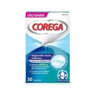 Corega Oxígeno Bio Activo Limpieza Prótesis Dental, 30 Tabletas