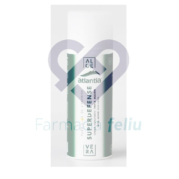 Superdefense Atlantia crema triple acción. Alta capacidad hidratante.