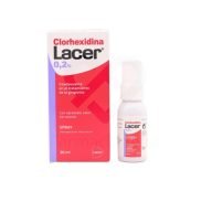 Lacer Clorhexidina 0,2% Spray 30 ml es un antiséptico bucal que combate bacterias, ideal para tratar y prevenir gingivitis, periodontitis, y cuidados post-cirugía o implantes