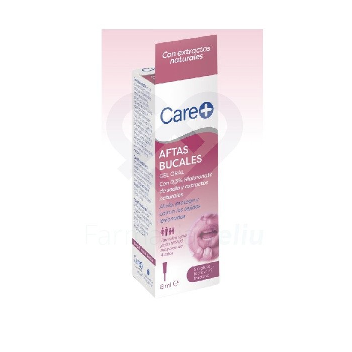 Gel para Aftas Bucales Icono Con 0,3% Hialuronato de sodio Icono Ingredientes naturales: Aloe Vera y extracto de raíz de malvavisco Icono Alivia, protege y calma los tejidos lesionados Icono Formato gel
