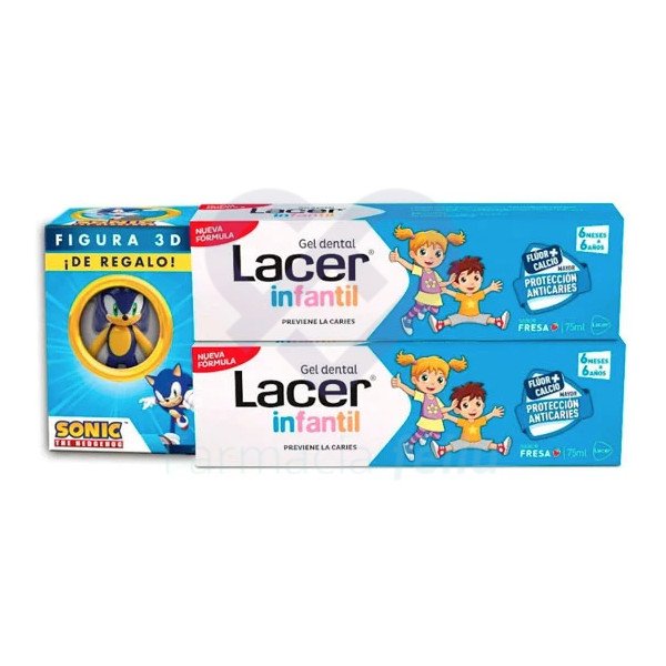 Duplo Lacer Gel Infantil Fresa, 2x75ml