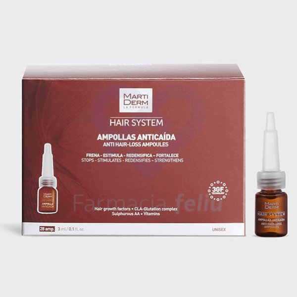 Martiderm Ampollas Anticaída, 28 ampollas x 3ml