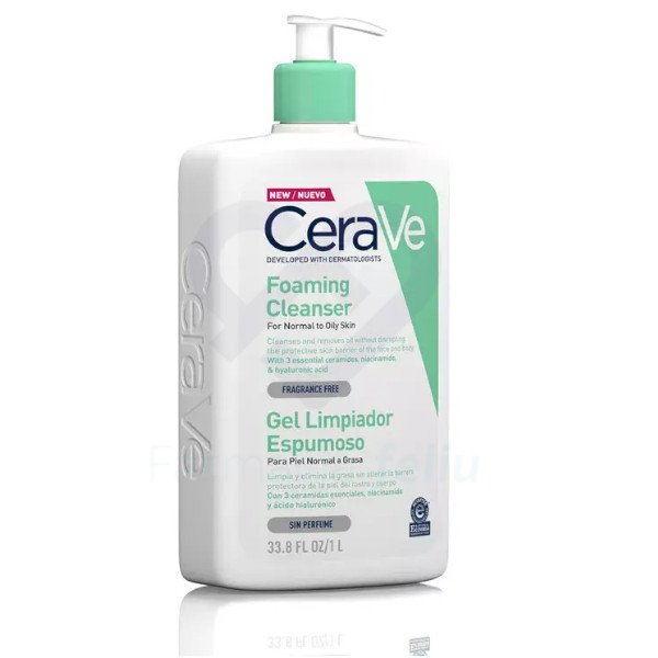 Cerave Gel Limpiador Espumoso, 1 Litro