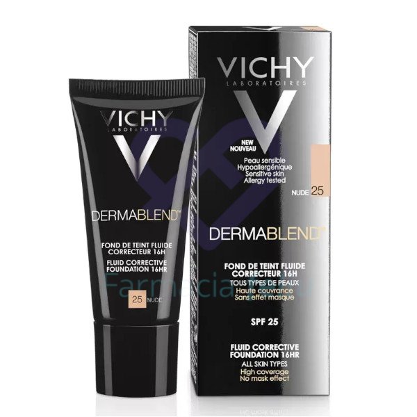 Vichy Dermablend Fondo de Maquillaje Corrector 25 Nude, 30ml