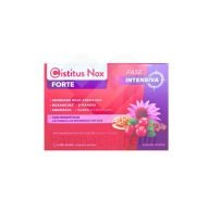 Cistitus Nox Forte Fase Intensiva Probióticos Sobres Bicámara es un complemento alimenticio diseñado para aliviar y tratar los síntomas de infecciones urinarias, como cistitis, en su fase intensiva, ideal para adultos con molestias urinarias recurrentes, como ardor, urgencia al orinar o dolor abdominal. Su fórmula ofrece acción antiadhesiva, antibacteriana y antiinflamatoria contra bacterias. Este producto vegano, sin gluten ni lactosa, promueve el equilibrio de la flora urinaria, refuerza el sistema inmunitario y alivia rápidamente los síntomas, siendo perfecto para mujeres y hombres que buscan una solución natural durante episodios agudos de cistitis o tras factores desencadenantes como antibióticos o cambios hormonales.