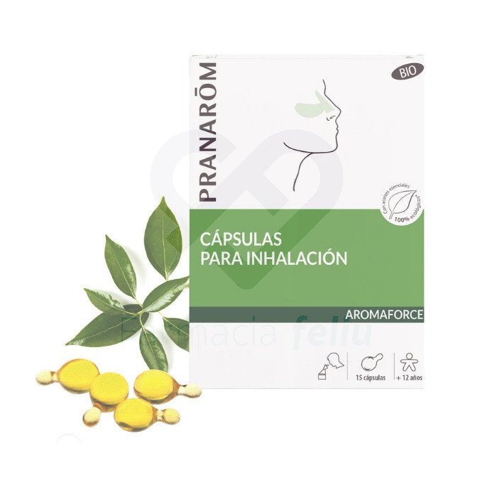 Con aceites esenciales 100% ecológicos* : Ravintsara, Eucalipto, Árbol del té, Menta piperita, Eucalipto mentolado.