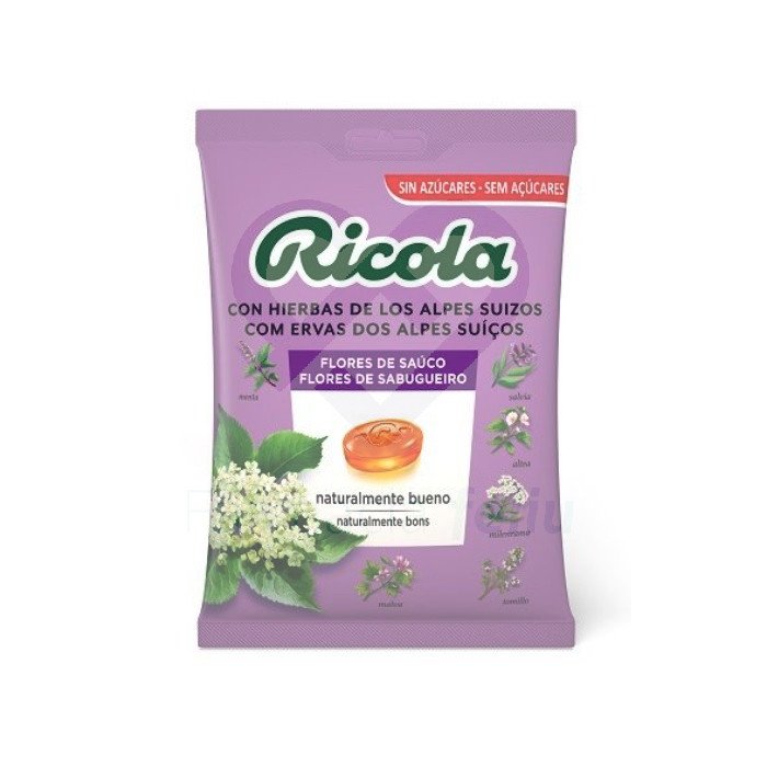 Ricola Flor de Saúco es un caramelo sabor afrutado, que alivia la garganta y las vías respiratorias, además de proporcionar un aliento fresco