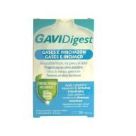 GAVIDigest Gases está indicado para tratar la hinchazón y la distensión abdominal funcional. También alivia síntomas relacionados con los gases