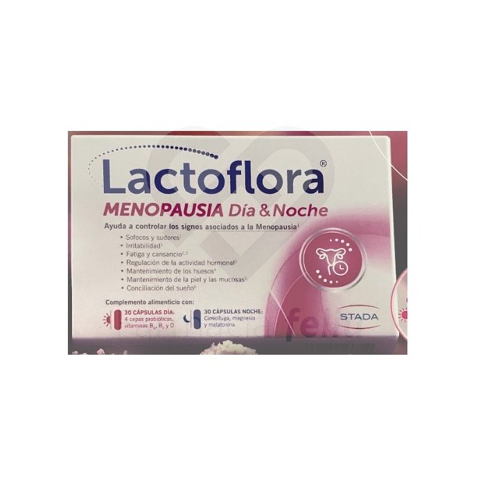Lactoflora Menopausia Día y Noche combate sin hormonas los sintomas de la menopausia