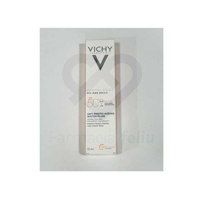 Vichy Capital Soleil 50+ water fluid 15 ml protector solar de viaje