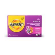 Supradyn® Relax es un capsula con valeriana, amapola de california y pasiflora que te ayuda a relajarte de forma natural, contribuyendo a la calma y tranquilidad*. Supradyn® Relax está formulado para personas que buscan serenidad contra los síntomas del nerviosismo e irritabilidad. Se puede utilizar por ejemplo: en periodo de dieta, preocupaciones de salud, abandono del tabaco y cuando se atraviesan tensiones familiares. La Amapola de California ayuda a tranquilizarse cuando hay estrés provocado por un elevado ritmo de vida, ayuda a la relajación y a mejorar la calidad del sueño natural. Combinación de 3 plantas que actúa de forma sinérgica y complementaria. Restablece la tranquilidad durante el día.