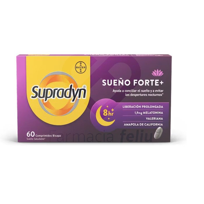 Dormir bienes esencial y supradyn sueño forte ayuda a conciliar el sueño y mantenerlo durante toda la noche para descansar mejor