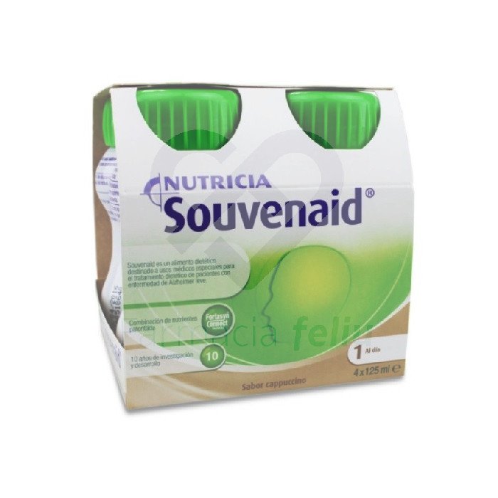 Souvenaid es un producto bebible destinado a personas con inquietud acerca de su memoria y salud cerebral. Ha probado su eficacia en personas con deterioro cognitivo leve, obteniéndose mejores resultados cuanto antes se utilice. Consulta a tu médico o farmacéutico. Contiene ingredientes derivados de leche, soja, y pescado.