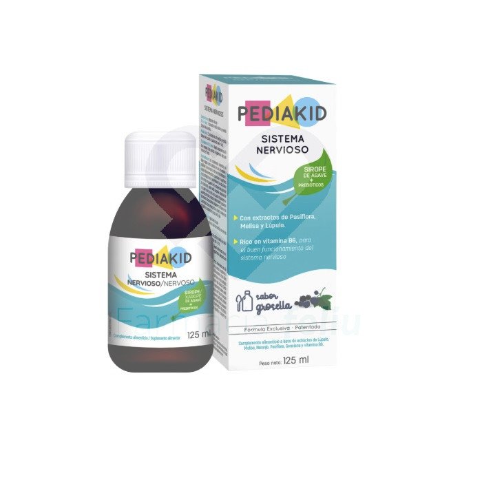 AQUILEA Pediakid Sistema Nervioso es un sirope infantil formulado para promover la relajación y el bienestar emocional en niños a partir de 3 años, ideal para aliviar la inquietud, el nerviosismo o las dificultades para conciliar el sueño. Este producto calma el sistema nervioso, favorece un estado de tranquilidad y apoya la salud digestiva, contribuyendo al equilibrio emocional. Su agradable sabor a grosella lo hace atractivo para los pequeños, mientras que su fórmula suave es segura para niños con pieles sensibles. Este sirope es perfecto para integrarse en la rutina diaria, ayudando a los niños a gestionar el estrés y mejorar la calidad del sueño de forma natural.