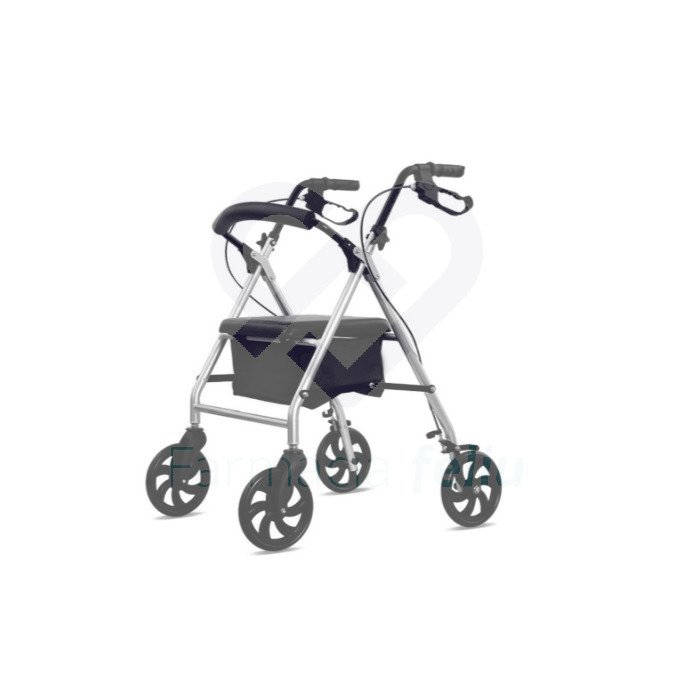 ROLLATOR ALUM. LIGHT SILVER, 180 MM