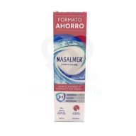 Nasalmer Spray fuerza hipertónica: su mayor concentración de sales produce un efecto osmótico que reduce la hinchazón de la mucosa nasal y facilita la salida del moco. Formato grande
