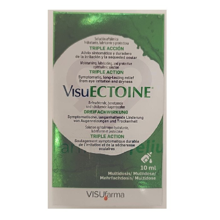 Visuectoine colirio para la alergia con ectoinaReducen la inflamación: La alergia ocular provoca una inflamación de la conjuntiva, la membrana transparente que recubre la parte blanca del ojo y el interior del párpado. Los componentes antiinflamatorios de las gotas, como la ectoína, ayudan a reducir esta inflamación, calmando el enrojecimiento, la hinchazón y la irritación. 2. Combaten la picazón: La picazón es uno de los síntomas más molestos de la alergia ocular. Las gotas para la alergia ocular contienen antihistamínicos que bloquean la acción de la histamina, una sustancia química que se libera en el ojo durante una reacción alérgica y es la responsable de la picazón. 3. Lubrican y humedecen los ojos: La alergia ocular puede provocar sequedad e irritación en los ojos. Las gotas para la alergia ocular, como VisuECTOINE®, que contienen lubricantes como la carboximetilcelulosa sódica y el ácido hialurónico, ayudan a reponer la humedad natural de las lágrimas, aliviando la sequedad y la sensación de ardor. 4. Protegen de los alérgenos: Las gotas para la alergia ocular pueden crear una barrera protectora en la superficie del ojo, lo que ayuda a evitar que los alérgenos, como el polen, el polvo y los ácaros, entren en contacto con el ojo y desencadenen una reacción alérgica. 5. Alivian el lagrimeo: El lagrimeo excesivo es otro síntoma común de la alergia ocular. Las gotas para la alergia ocular pueden ayudar a regular la producción de lágrimas, reduciendo el lagrimeo y la sensación de ojos llorosos.