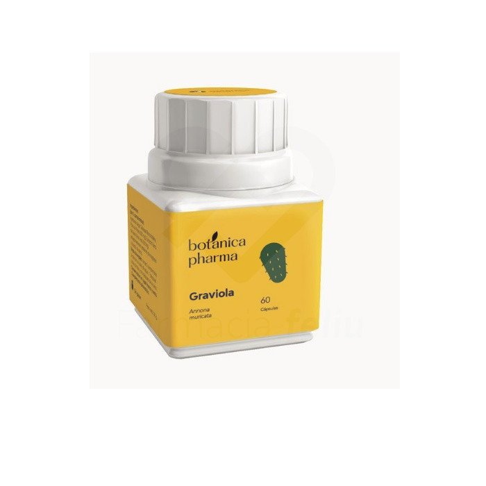 Botanica pharma Graviola 60 Cápsulas. Complemento alimenticio formulado a base de extracto seco de Graviola. Su activo Acetogenina es el responsable de sus excelentes propiedades como estimulante del sistema inmune.