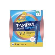 Los tampones TAMPAX Compak Pearl son los mejores tampones TAMPAX en comodidad, protección y discreción. Incluyen un suave aplicador de plástico compacto y discreto cuya punta redondeada garantiza una cómoda inserción. Además, su tecnología MOTIONFIT se expande con suavidad para adaptarse a la forma de tu cuerpo.