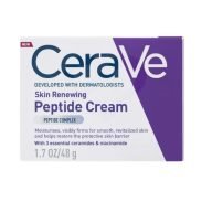 CeraVe Crema Noche Péptidos es un tratamiento facial formulado para el cuidado nocturno de la piel, ayudando a restaurar la barrera cutánea mientras duermes. Su fórmula con péptidos contribuye a mejorar el aspecto de la piel, aportando hidratación duradera y ayudando a una piel con apariencia más firme y suave al despertar. Su textura es confortable y adecuada para todo tipo de pieles.