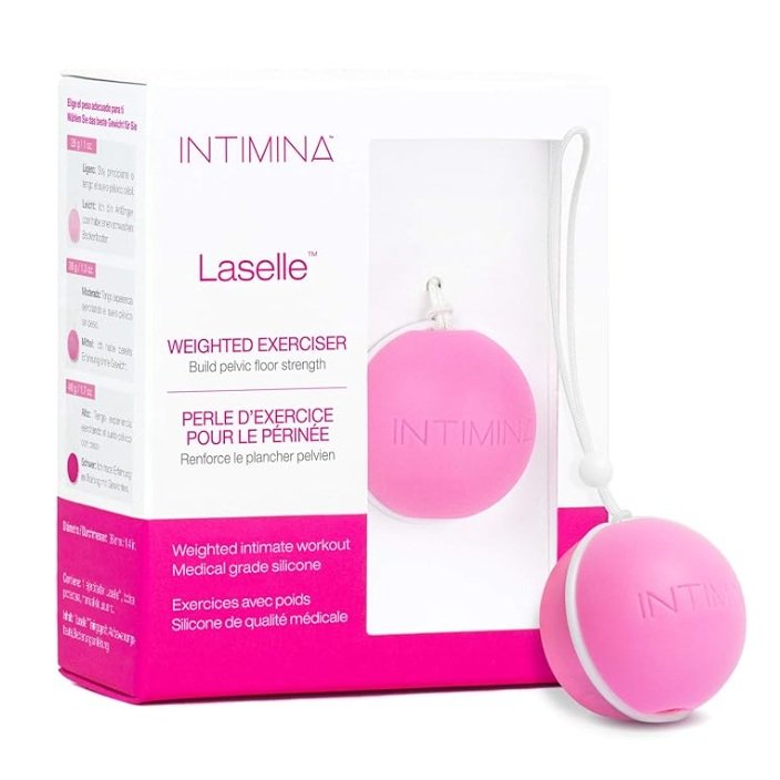 Ejercitadores con Pesos Laselle de INTIMINA de 38 g, Esferas de Kegel con Peso Medianas, Bolas de Kegel con Peso para Controlar la Vejiga