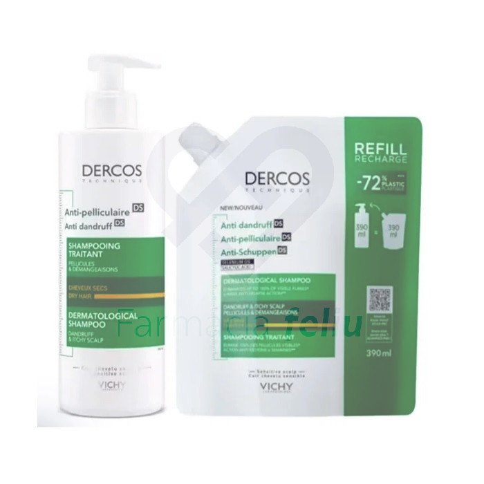 Este pack incluye un champú de 390ml y una recarga de 500ml, reduciendo el consumo de plástico y contribuyendo a un cuidado capilar más sostenible.